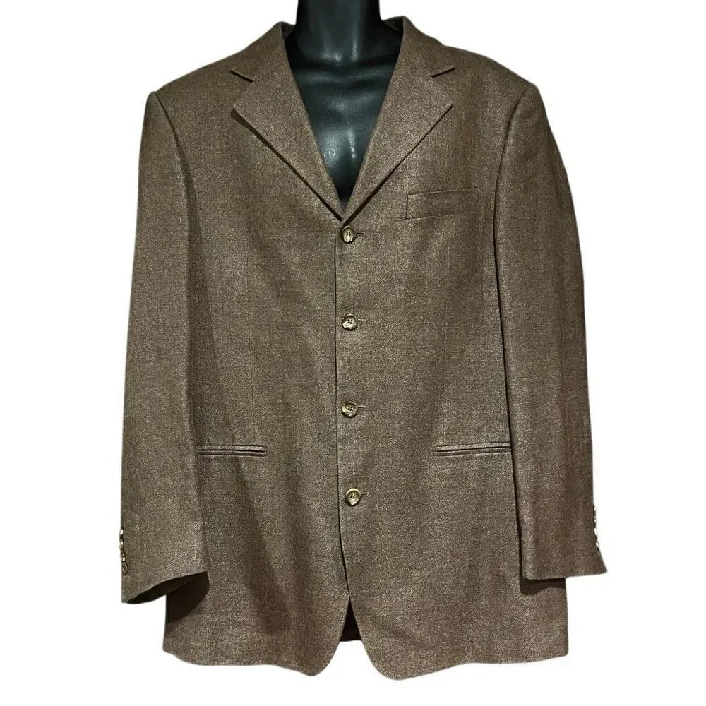 Vito Rufolo Brown Suit Jacket Sports Coat Blazer Men’s 46R